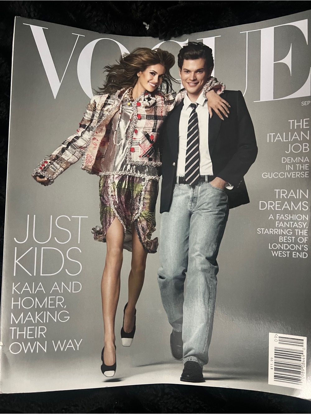 September Vogue 2026- Kaia Gerber and Homer Gere Cover